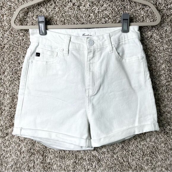 KanCan Shorts Women’s Small White Rolled Cuff High Rise - Picture 1 of 6